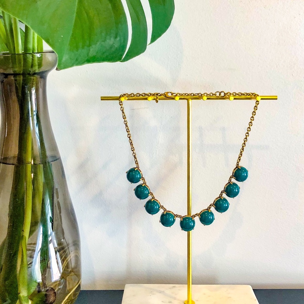 J. Crew Teal Bubble Necklace!